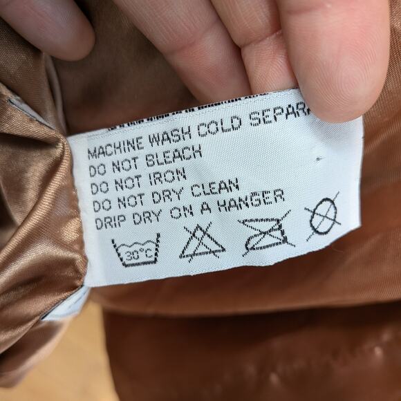 Charlotte Russe Faux Fur Coat Jacket L Tan Brown Vintage Y2K Retro Teddy Glam - Picture 11 of 11